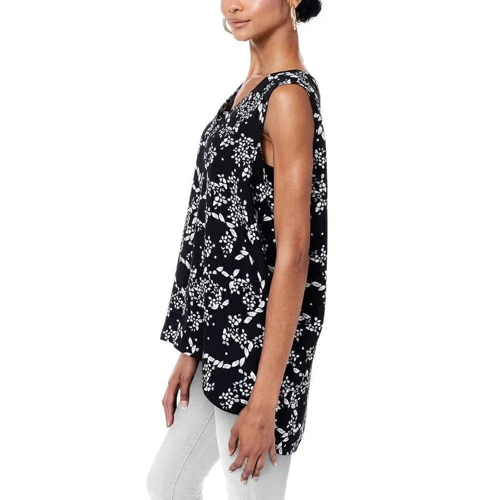 FEVER Ladies Versatile High-Low Sleeveless Tunic - Picture 3 of 5